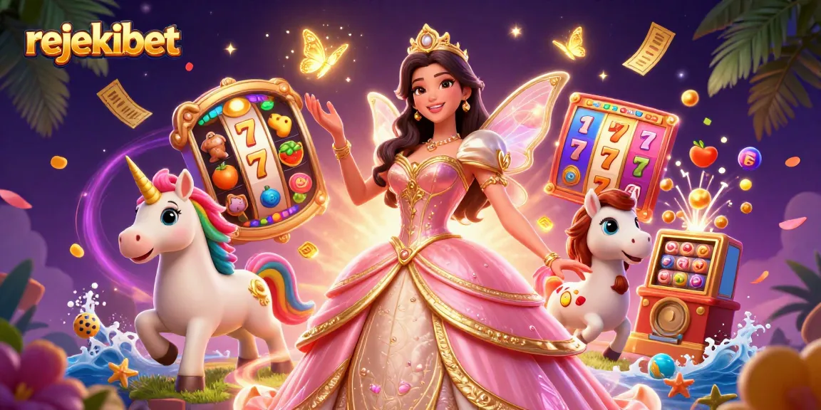 Experience winning with rejekibet's thrilling slots and dynamic prize elements in this vibrant illustration.