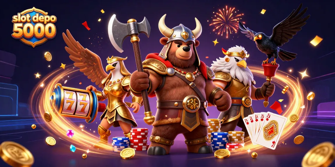Experience thrilling gameplay with slot depo 5000 showcasing vibrant 3D characters and luxurious casino elements.