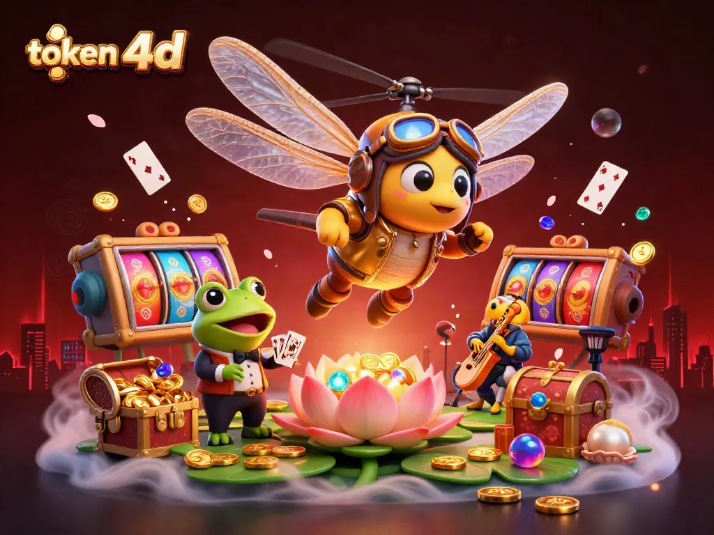 Menangkan jackpot di slot token 4d dengan suasana kasino yang penuh warna dan karakter 3D menarik.