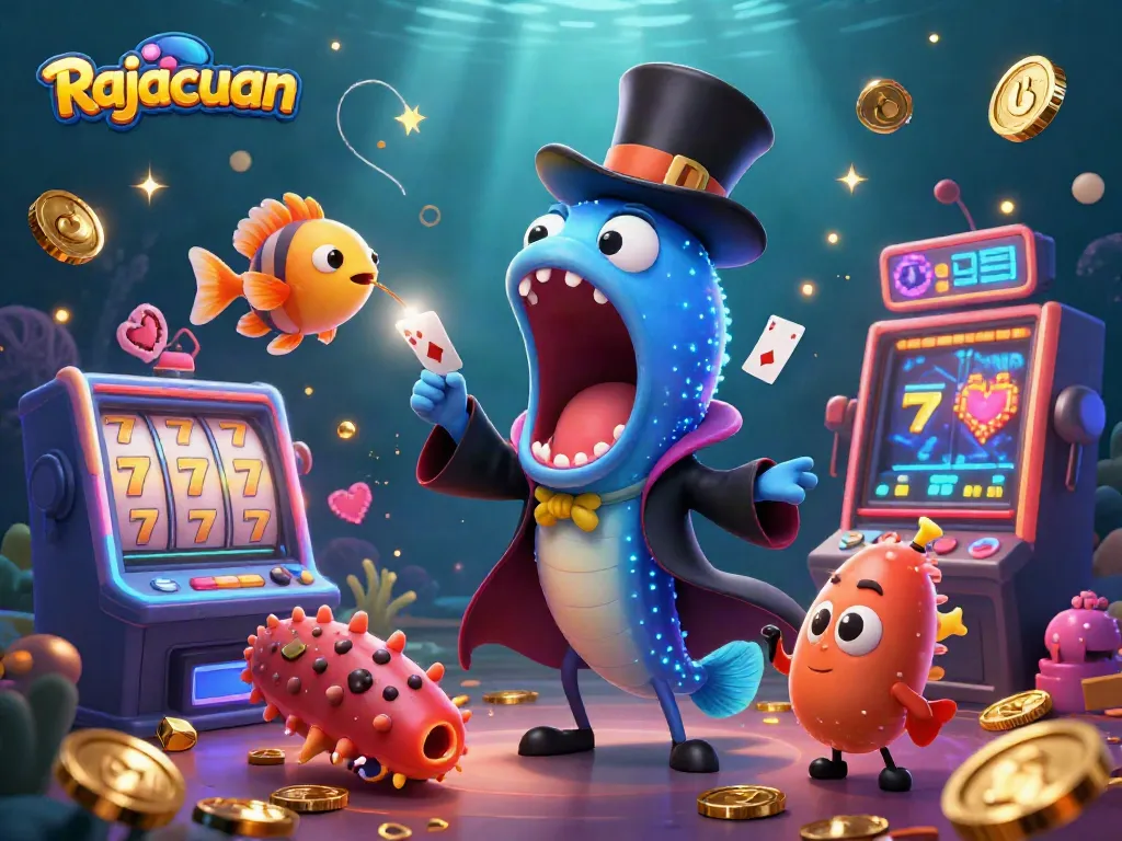 Engage with Rajacuan's thrilling slots featuring a magical underwater scene with vibrant characters.