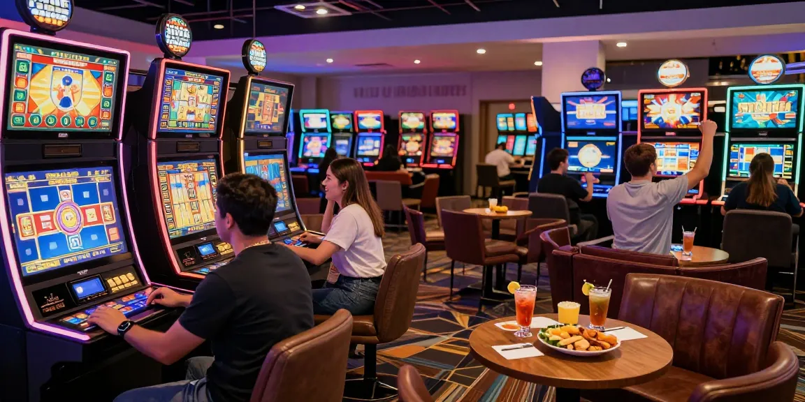 Lucky online gaming experience at LUCK8 casino with vibrant atmosphere and players celebrating wins.