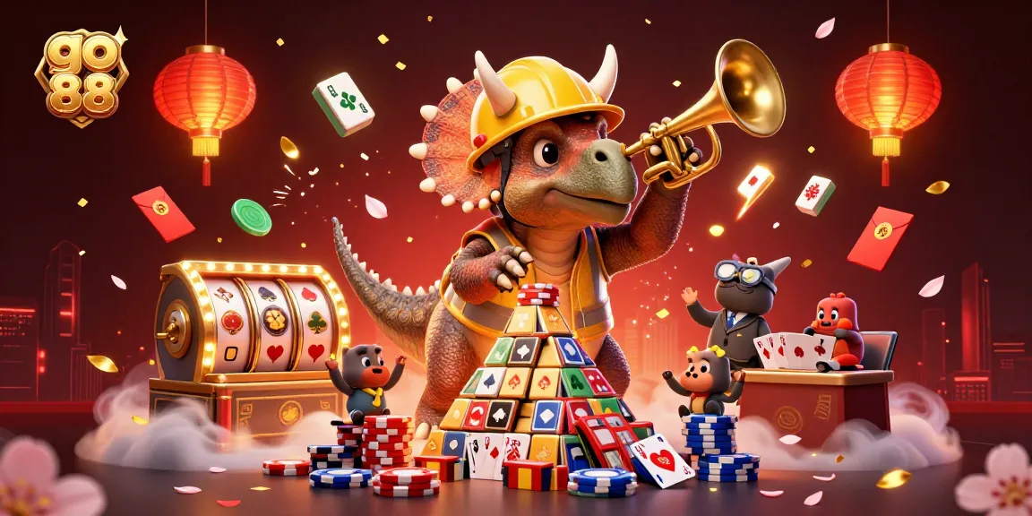 Play at go 88 and experience a celebration of fun with triceratops and lanterns!
