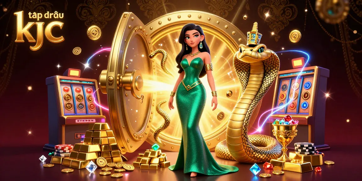 Engaging casino scene showcasing tập đoàn kjc with glamorous characters and vibrant gold treasures.