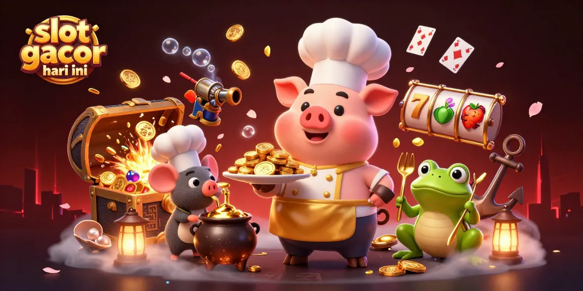 Slot gacor hari ini: Koki babi menyajikan koin emas dengan gaya yang menggugah selera dalam dunia kasino.