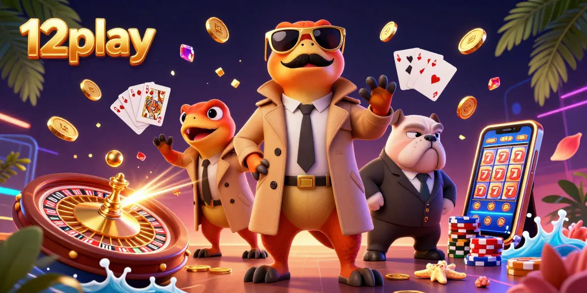Experience thrilling gaming at 12play casino with raptors and vibrant casino elements!