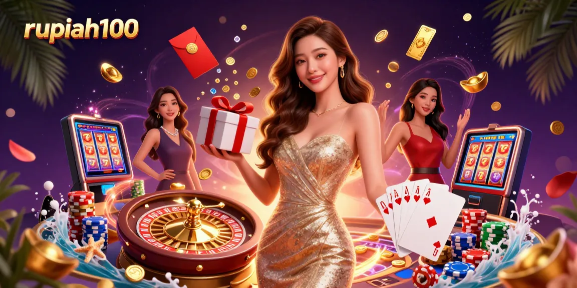 Experience the excitement of rupiah100 with captivating casino illustrations featuring luxurious elements and vibrant details.