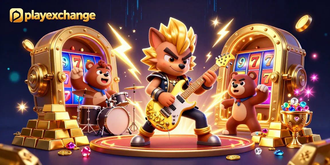 Experience exciting action in the playexchange as the rock star wolf and drumming bear light up the casino stage.