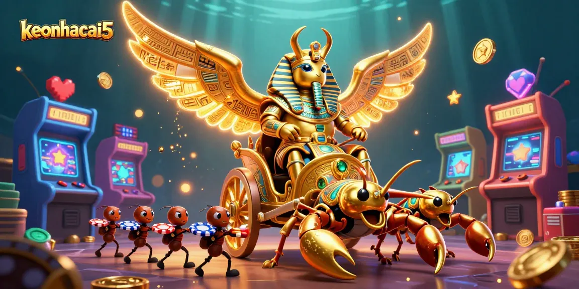 Engage with keonhacai5’s lively gambling scene, showcasing vibrant characters and exciting game elements.