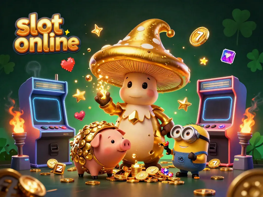 Experience slot online magic with a wizard, truffle pig, and colorful arcade elements