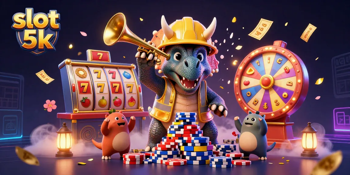Celebrate big wins with slot 5k at this vibrant casino scene showcasing thrilling slot reels.