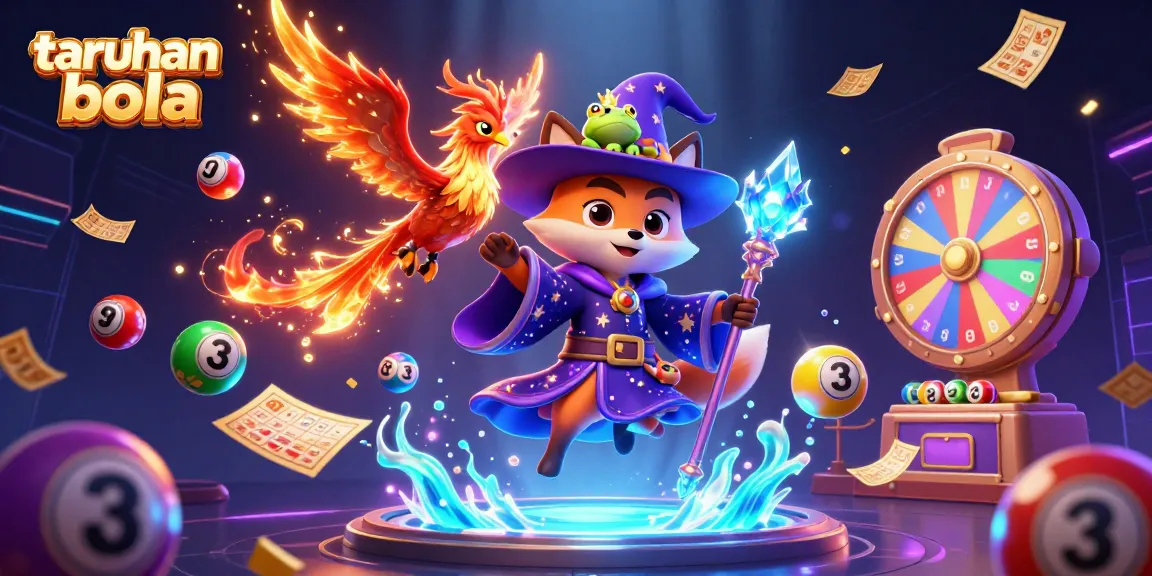 Experience taruhan bola excitement with a mystical wizard fox, phoenix, and vibrant game elements.