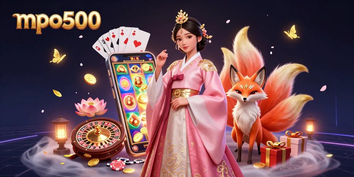 Spin the reels with mpo500 in an enchanting casino scene bursting with color and excitement.