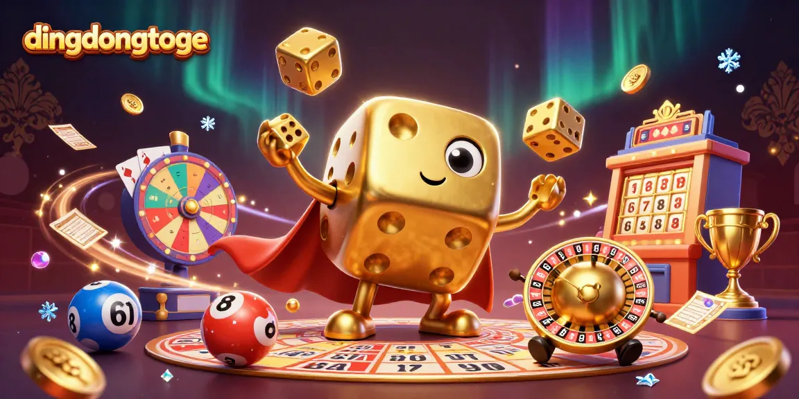 Engage in thrilling lottery action with dingdongtoge, showcasing dynamic bingo elements and golden prizes.