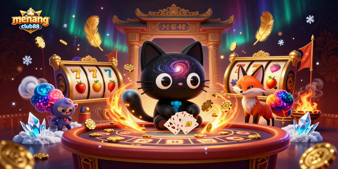 Experience the thrilling menangclub88 universe, where a cosmic cat and nebula fox combine fun and fortune!
