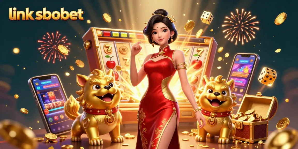 Experience the thrill of gaming with link sbobet in this vibrant 3D illustration featuring dynamic casino elements.