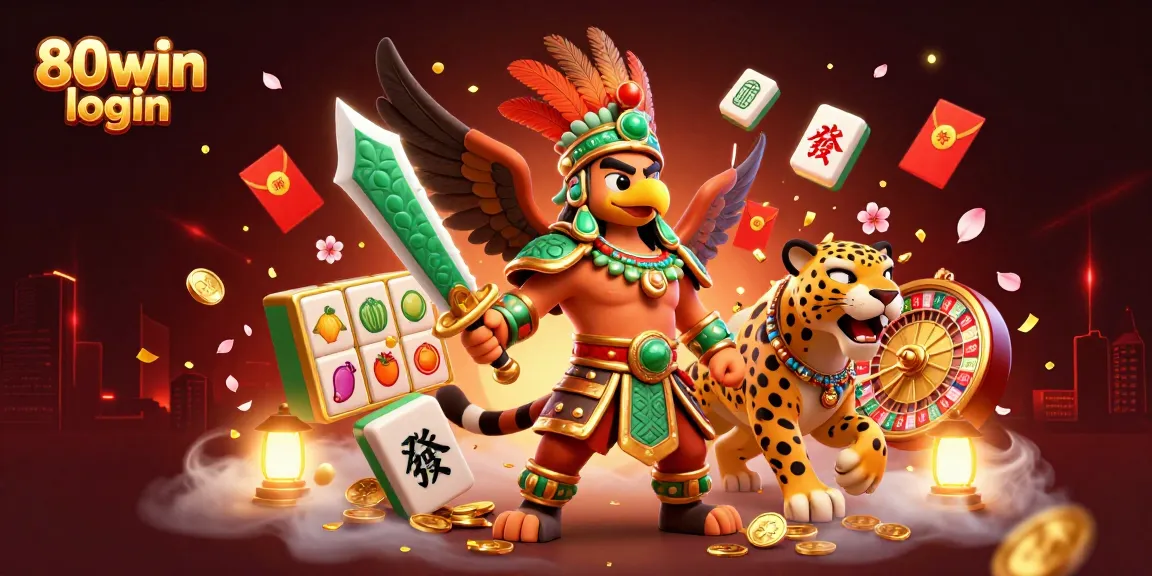 Engage in thrilling gameplay at 80win login featuring Aztec-inspired characters and dynamic casino elements.