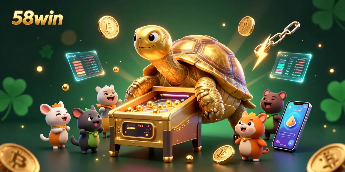Experience thrilling casino action with 58win's vibrant illustration of gaming excitement.