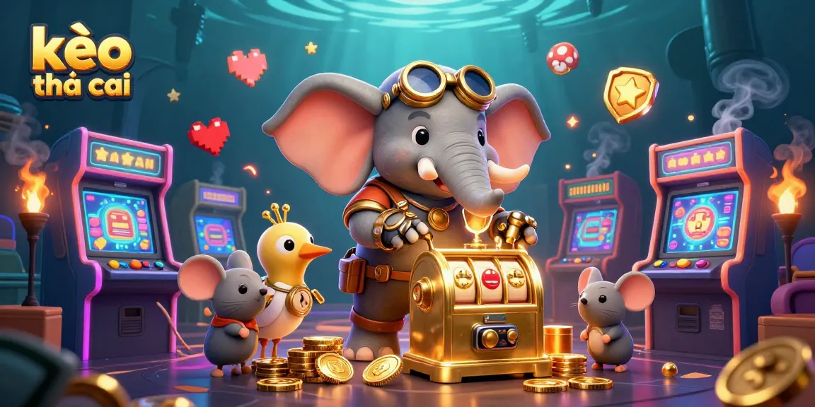 Engage with kèo nhà cái illustration showcasing a vibrant steampunk casino scene filled with dynamic game elements.