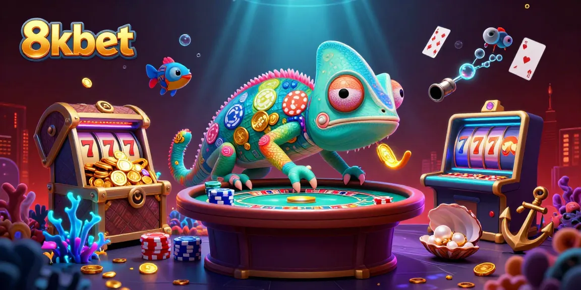 Experience thrilling gameplay with 8kbet's chameleon casino owner while capturing golden coins!