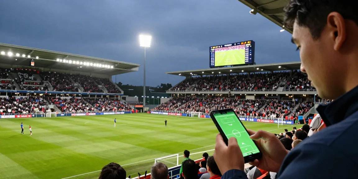 แทงบอลโลก betting predictions with live odds and statistics in a vibrant stadium