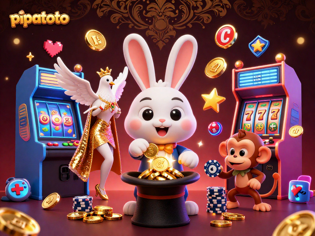 Pipatoto captures the thrill of winning with vibrant characters and exciting gaming elements in an engaging illustration.