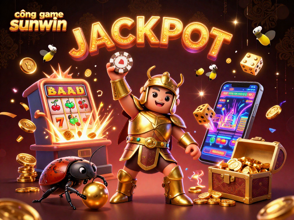 Experience excitement at cổng game sunwin with dynamic 3D illustrations of gambling adventures and big wins!