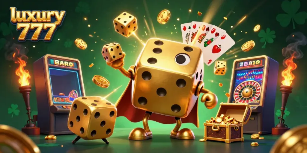 Experience excitement with luxury 777 visuals showcasing a colorful jackpot and animated characters.