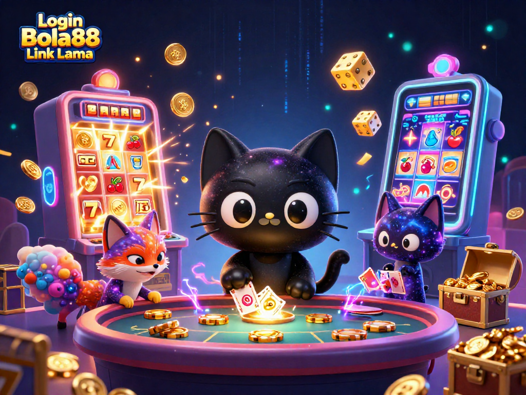 Engage in thrilling gameplay at Login Bola88 Link Lama with vibrant cosmic casino elements and exciting gaming visuals.