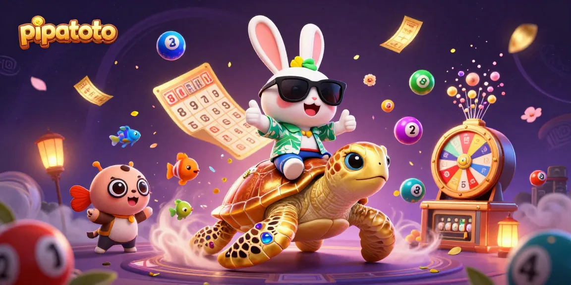 Experience thrilling action with pipatoto's colorful lottery and gaming world in this dynamic illustration.