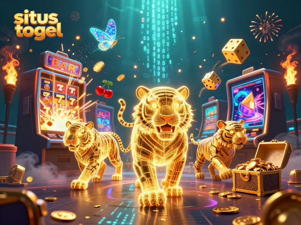 Experience vibrant gameplay at situs togel with a dynamic 3D casino scene bursting with visual excitement.