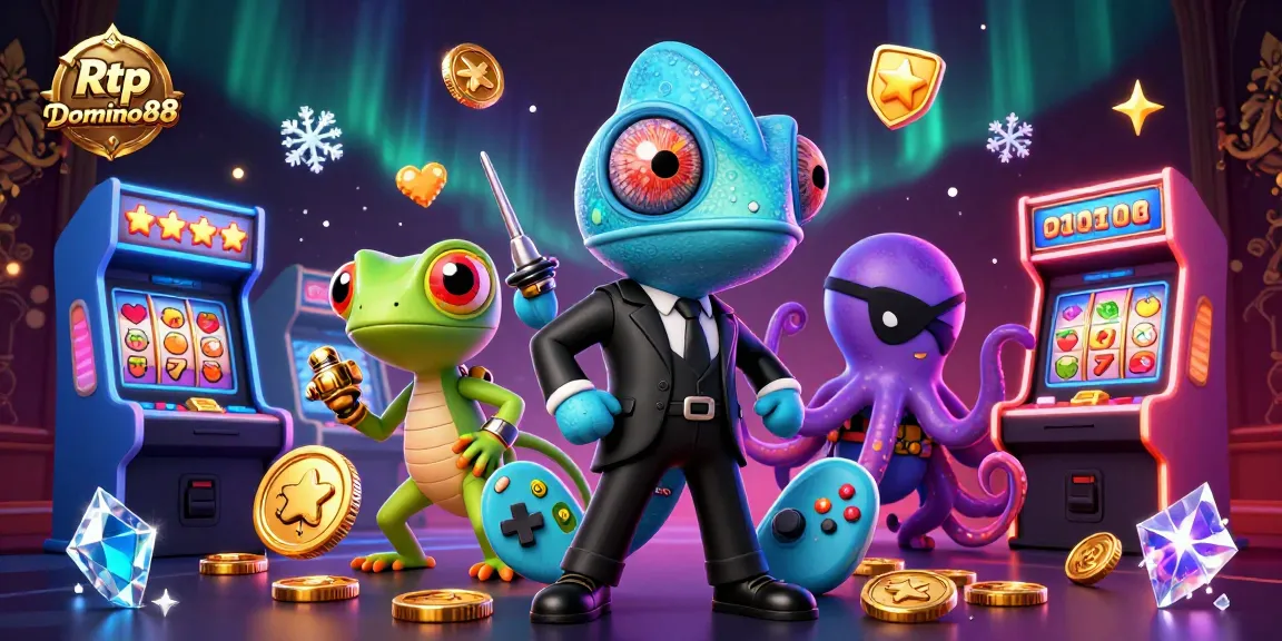 Engage in thrilling gameplay with Rtp Domino88 showcasing vibrant characters and dynamic casino elements.