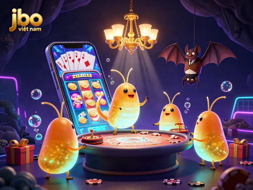 Experience exciting gameplay with jbo việt nam at this vibrant cave casino illuminated by glowworms.