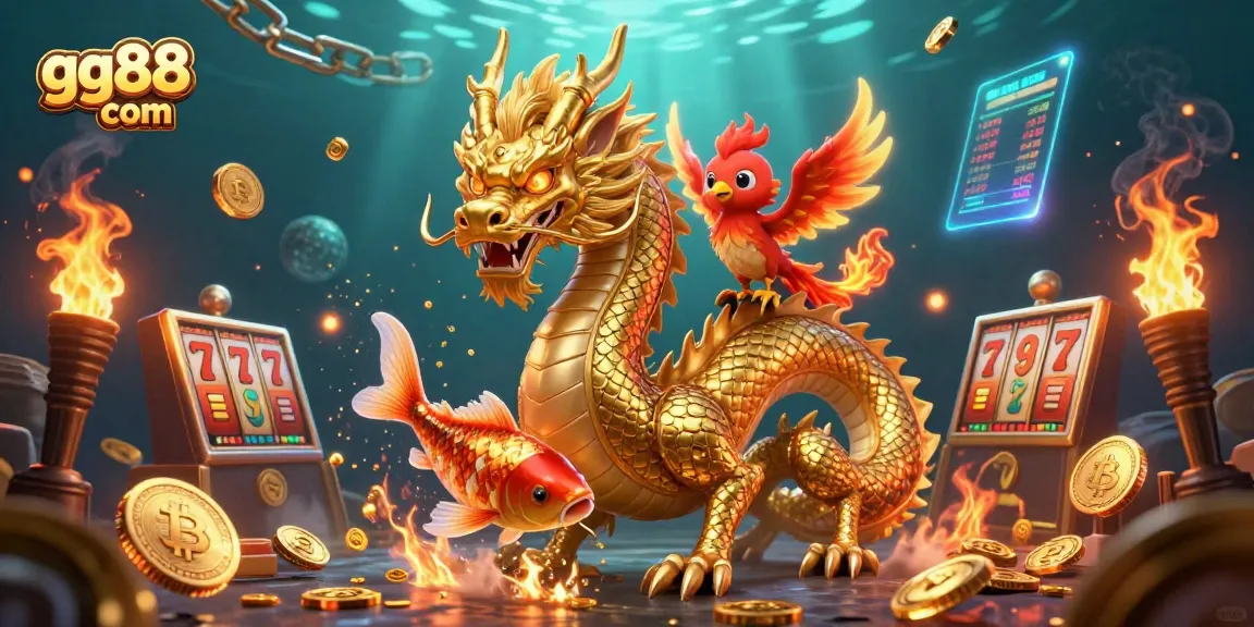 Experience thrilling slots at gg88 com with vibrant characters and exciting casino game elements.