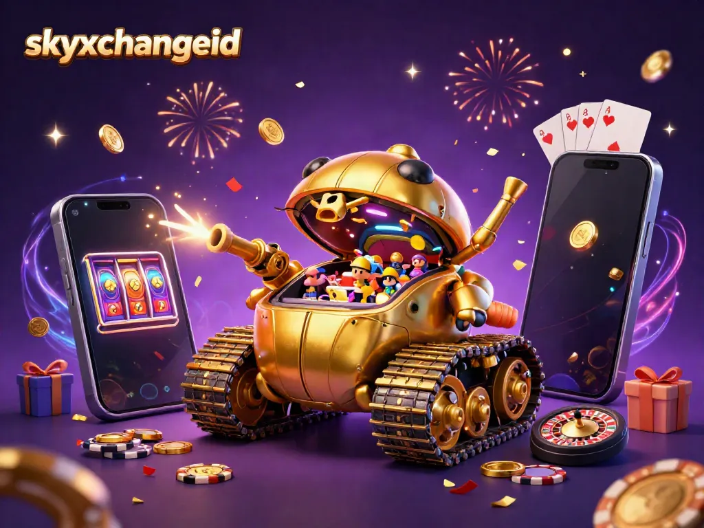 Experience the thrill of betting with skyxchangeid in a vibrant 3D casino scene.