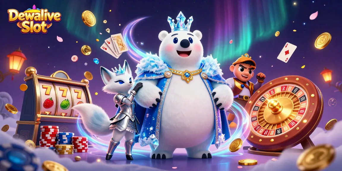 Spin and win with Dewalive Slot! Illustrating a thrilling 3D casino adventure.