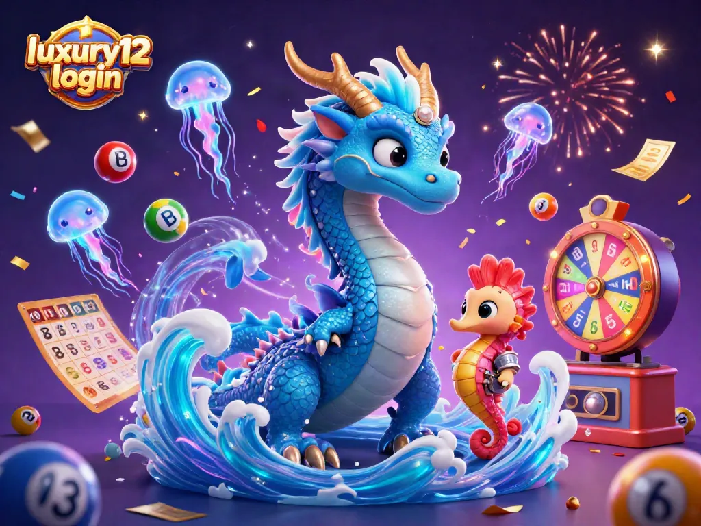 Menangkan permainan dengan luxury12 login; ilustrasi kasino 3D penuh warna yang memancarkan suasana ceria.
