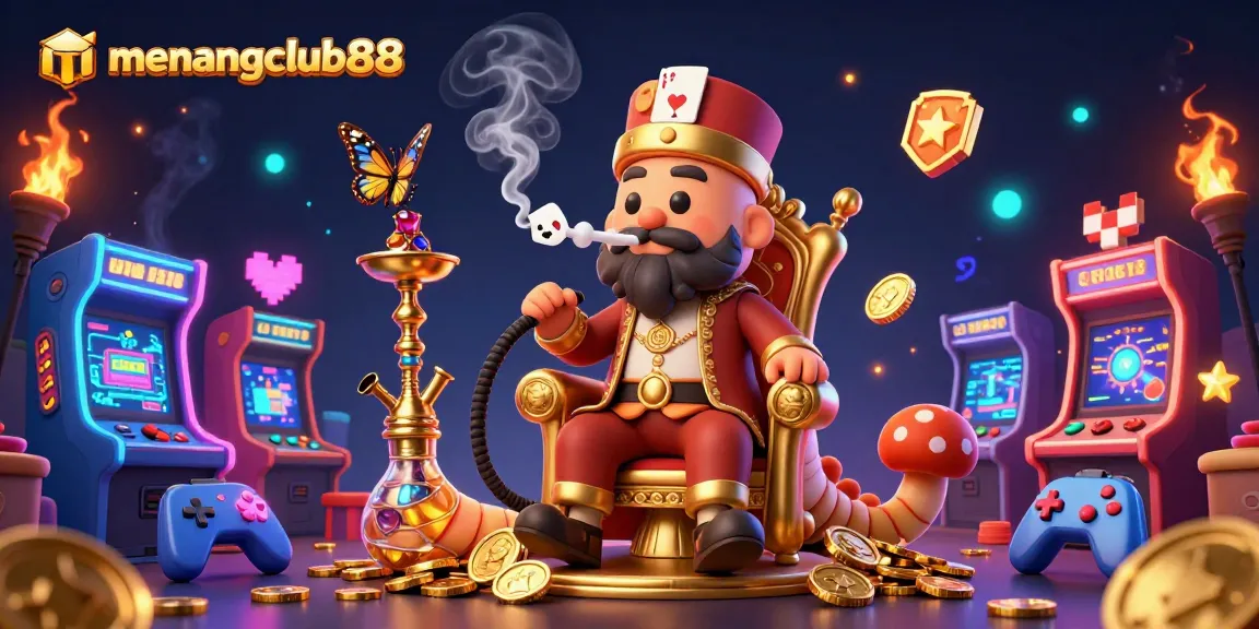Engage in vibrant gameplay with menangclub88 and a whimsical 3D caterpillar master in a casino.