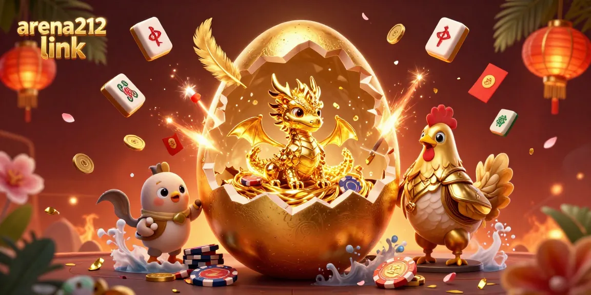 Menyajikan arena212 link, ilustrasi kasino 3D yang kaya dengan elemen perlambangan dan warna yang berkilau.