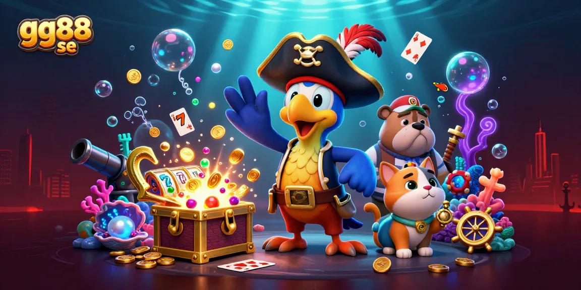 Spin and win with gg88 se's dynamic casino game scene, featuring vibrant characters and rich slot elements.