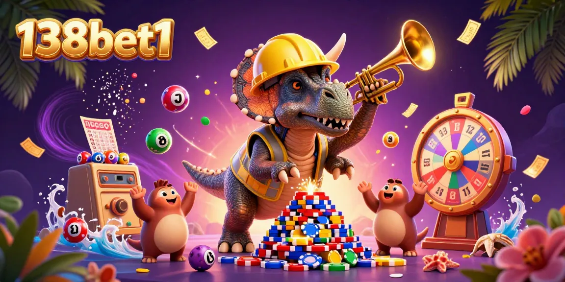 Experience the excitement of betting with 138bet1, featuring fun characters and lively gambling elements.
