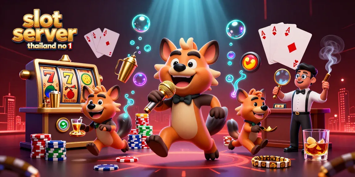 Experience winning gameplay with slot server thailand no 1 in a vibrant casino scene featuring hyenas.