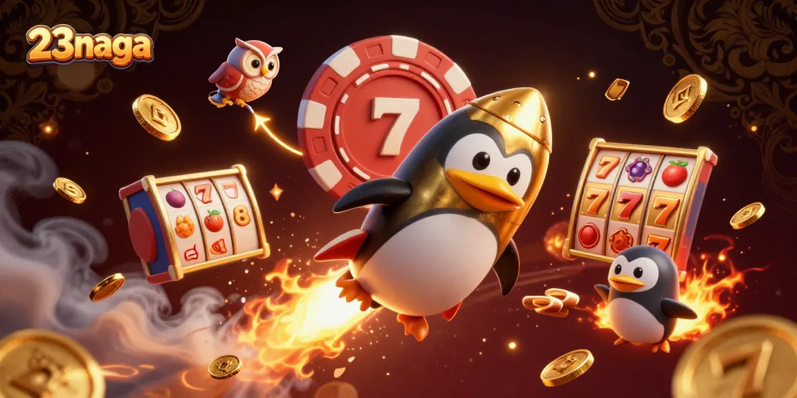 Experience thrilling gameplay at 23naga with vibrant casino elements like slots and coins.