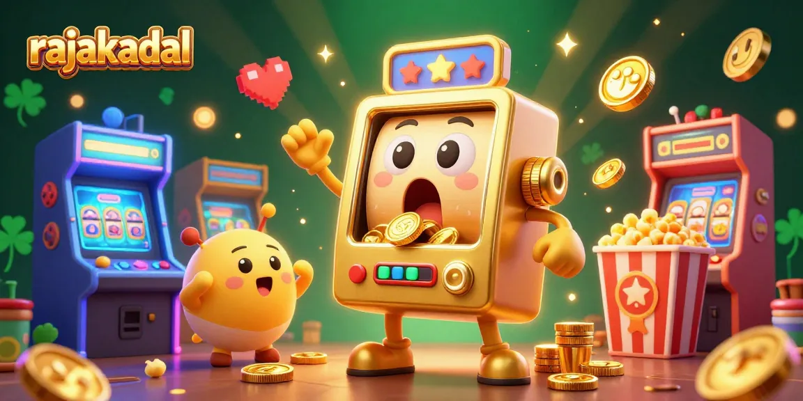 Permainan slot di rajakadal mendapatkan jackpot emas dengan mesin slot berwarna cerah dalam suasana yang meriah.