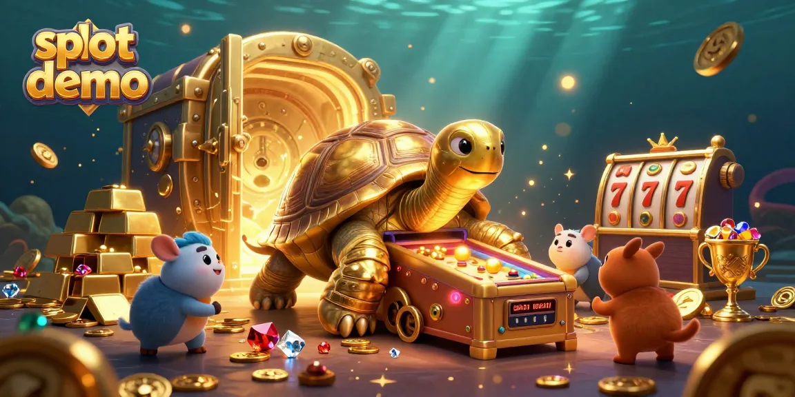 Spin the slot demo with our exciting golden tortoise and treasure-filled scene.