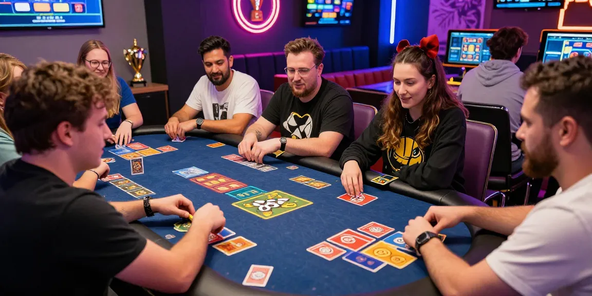 Players enjoying sunwin card games in a vibrant gaming lounge atmosphere.