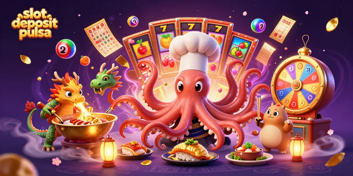 Experience vibrant slots with the slot deposit pulsa in this captivating digital illustration.