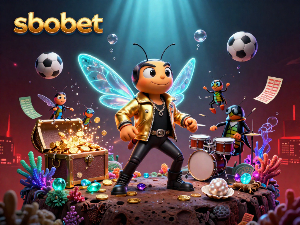 Engage with sbobet's vibrant sports betting scene featuring unique characters and dynamic gambling elements.